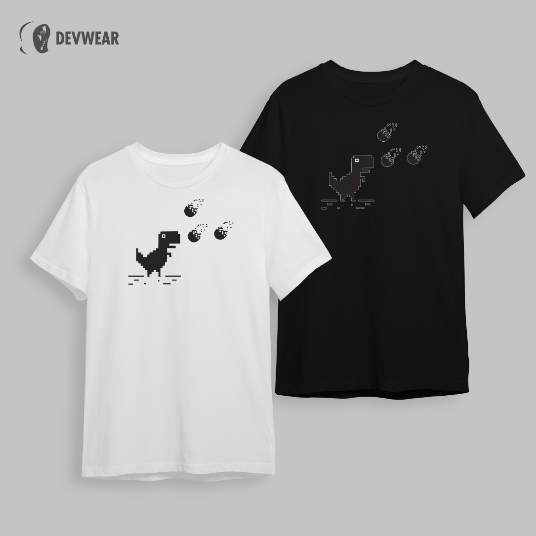 CAMISETA T-REX METEORITOS GEEK