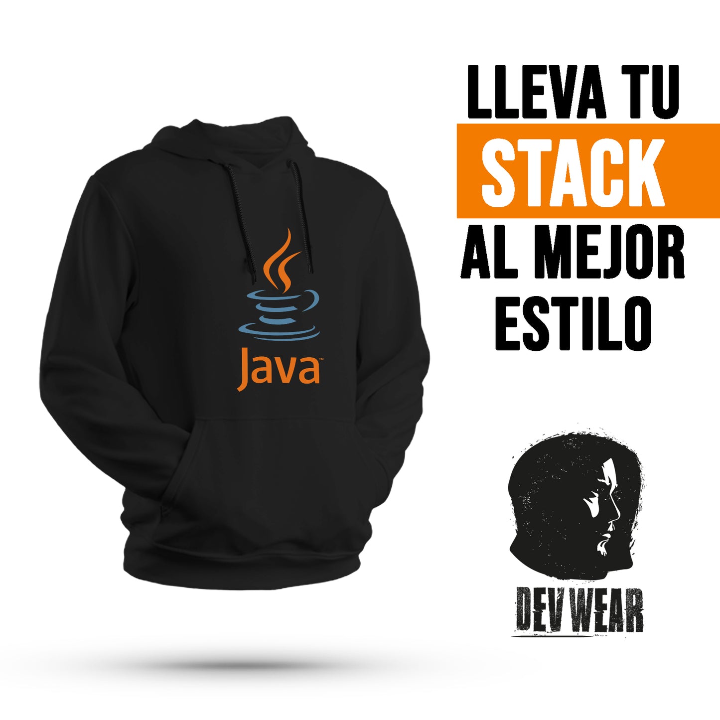 BUZO LOGO CENT DEVELOPER JAVA ORANGE