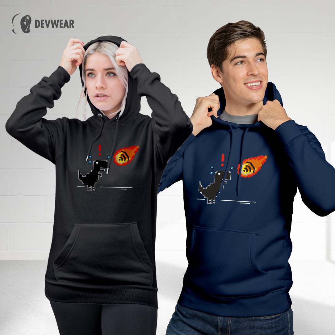 HOODIE WIFI ATHEROID DINOSAUR GEEK