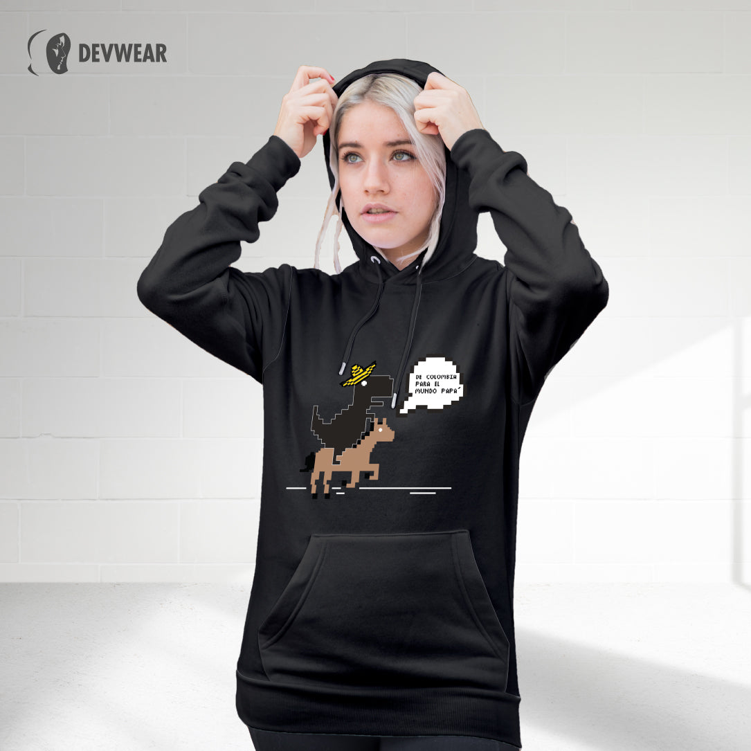 HOODIE COLOMBIAN DINOSAUR GEEK