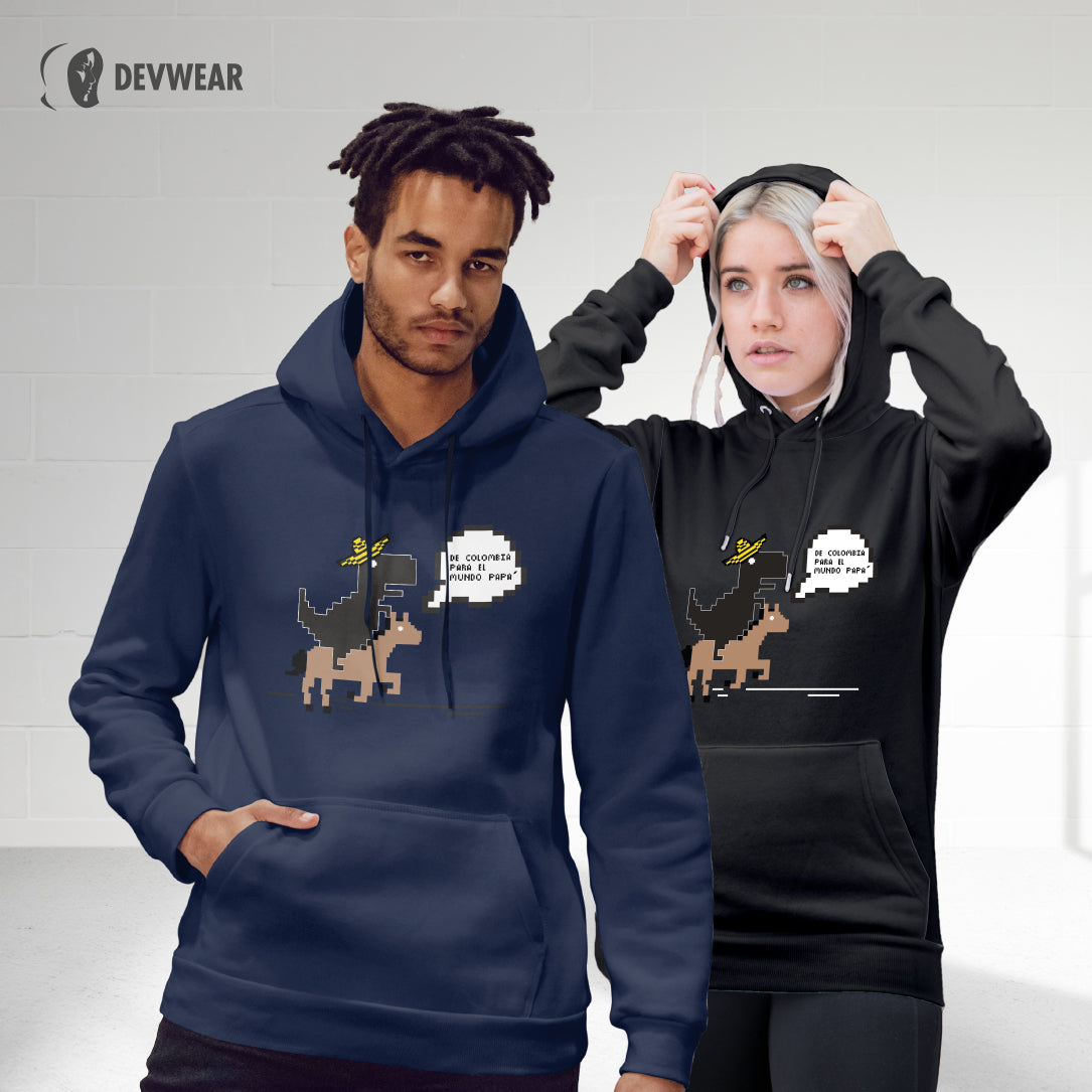HOODIE COLOMBIAN DINOSAUR GEEK
