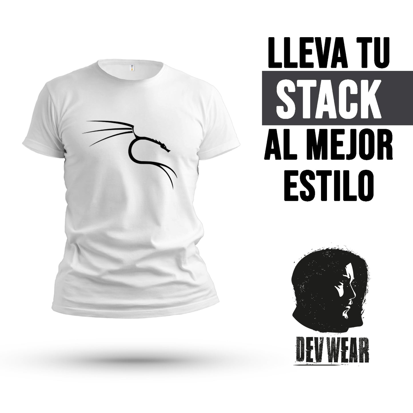 CAMISETA LOGO CENT DEVELOPER KALI LINUX