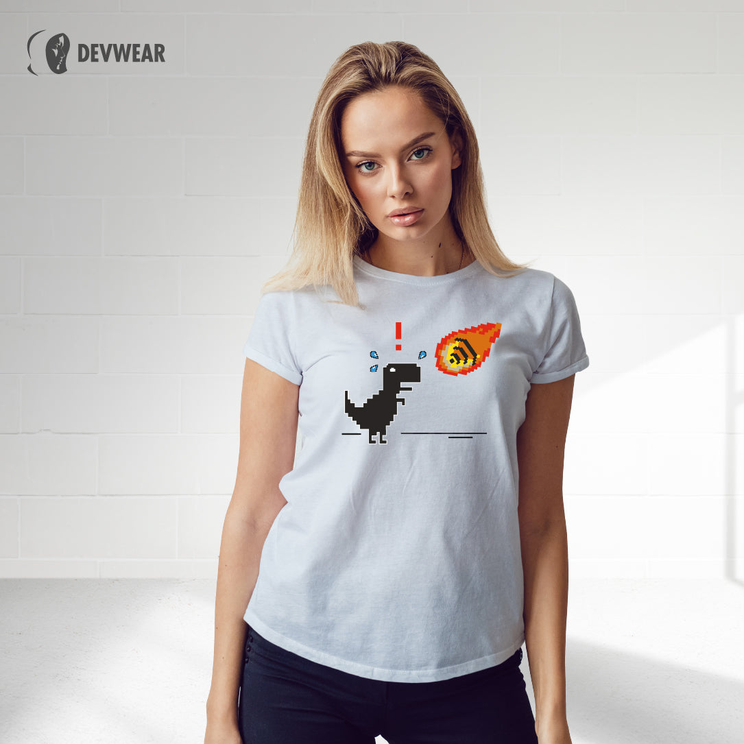 CAMISETA WIFI ATHEROID DINOSAUR GEEK