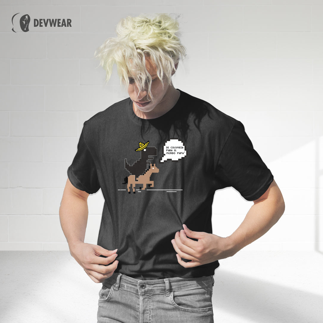 CAMISETA COLOMBIAN DINOSAUR GEEK