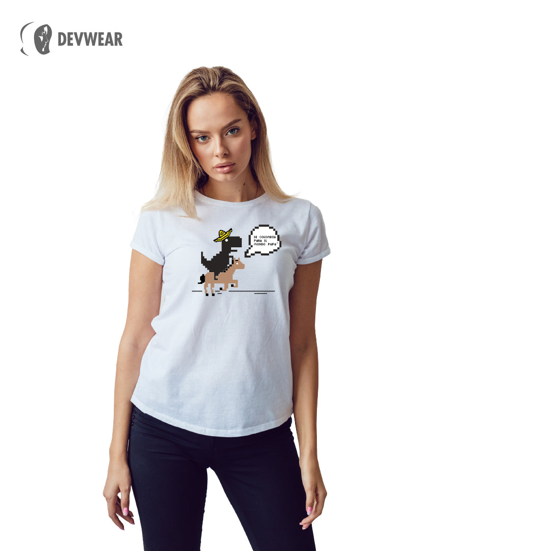 CAMISETA COLOMBIAN DINOSAUR GEEK