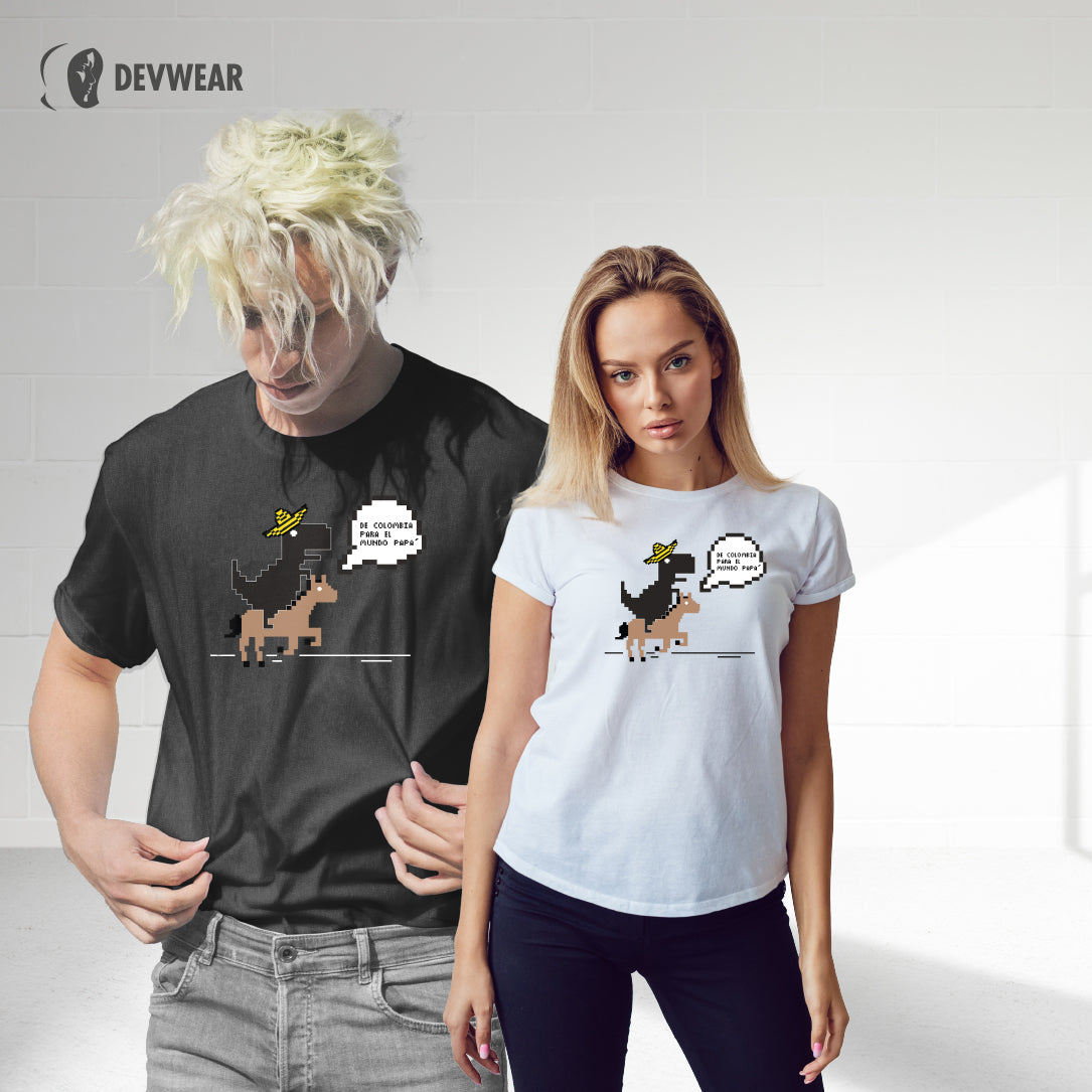 CAMISETA COLOMBIAN DINOSAUR GEEK