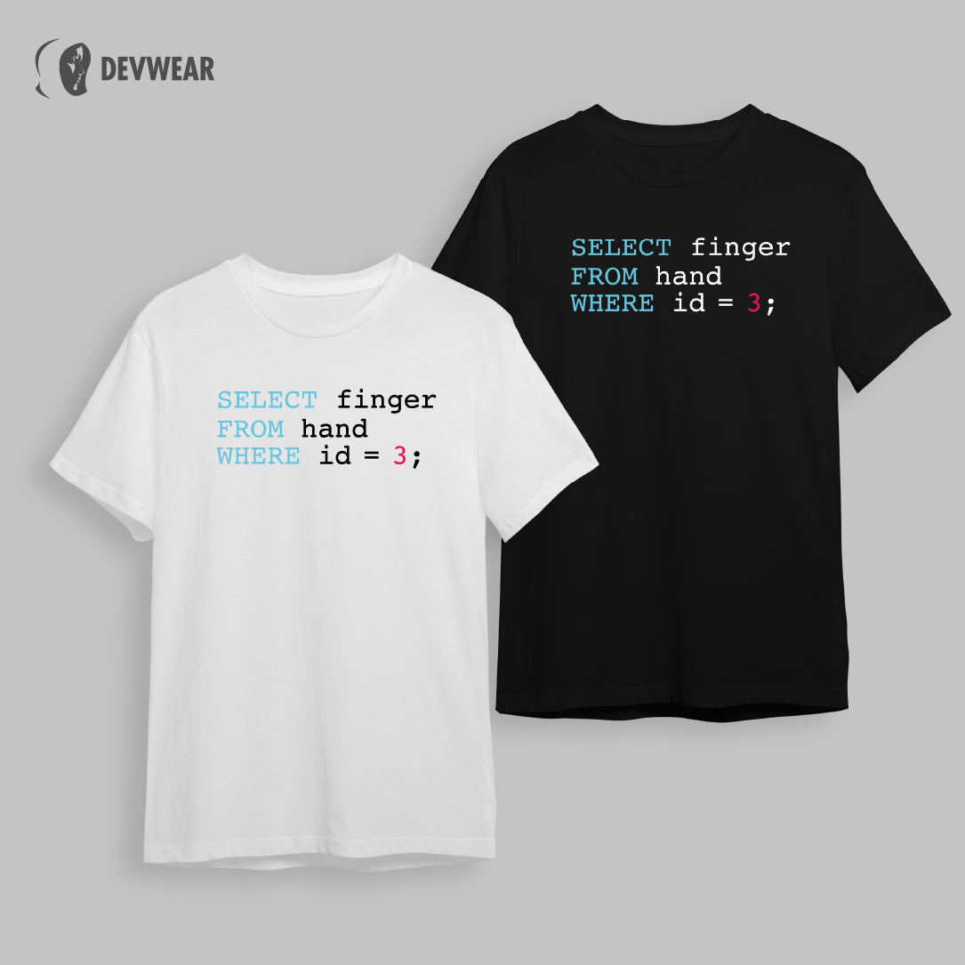 CAMISETA SQL FINGER