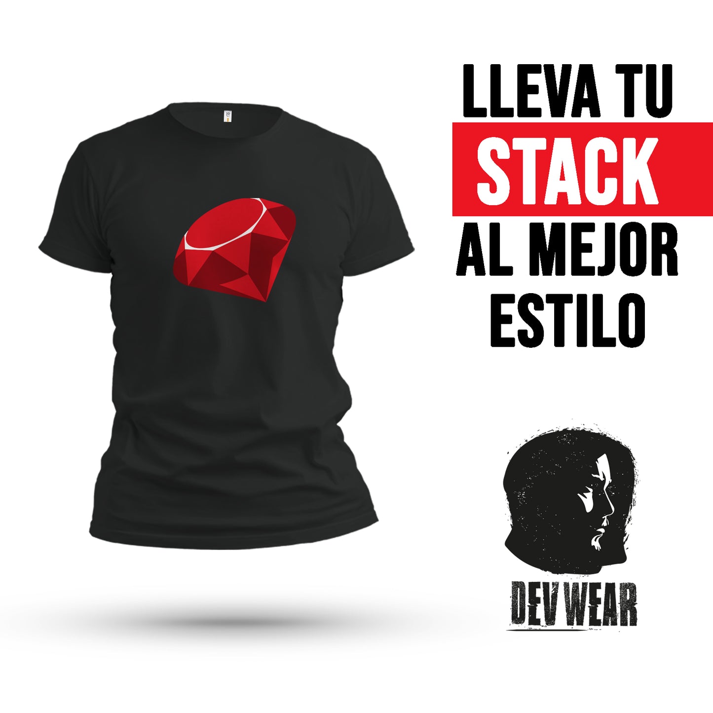 CAMISETA LOGO CENT DEVELOPER RUBY NEW