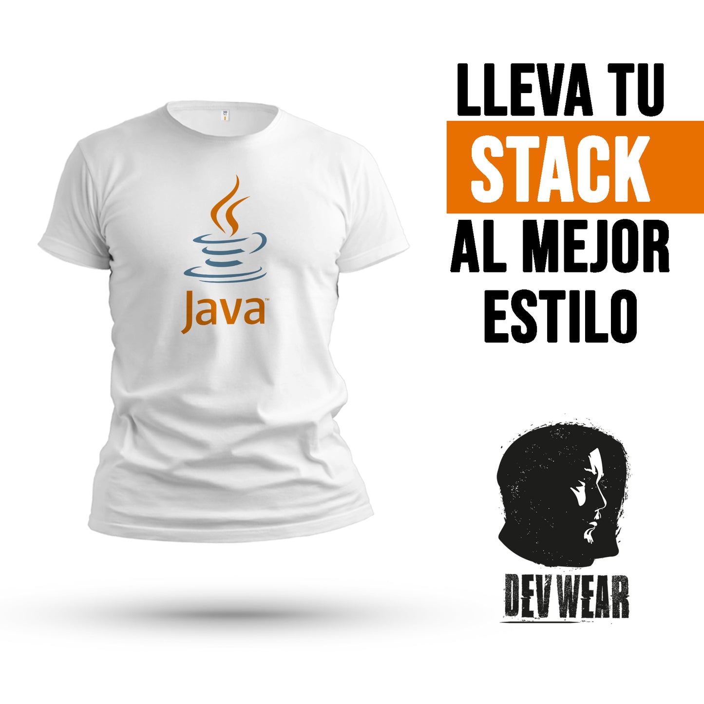 CAMISETA LOGO CENT DEVELOPER JAVA ORANGE