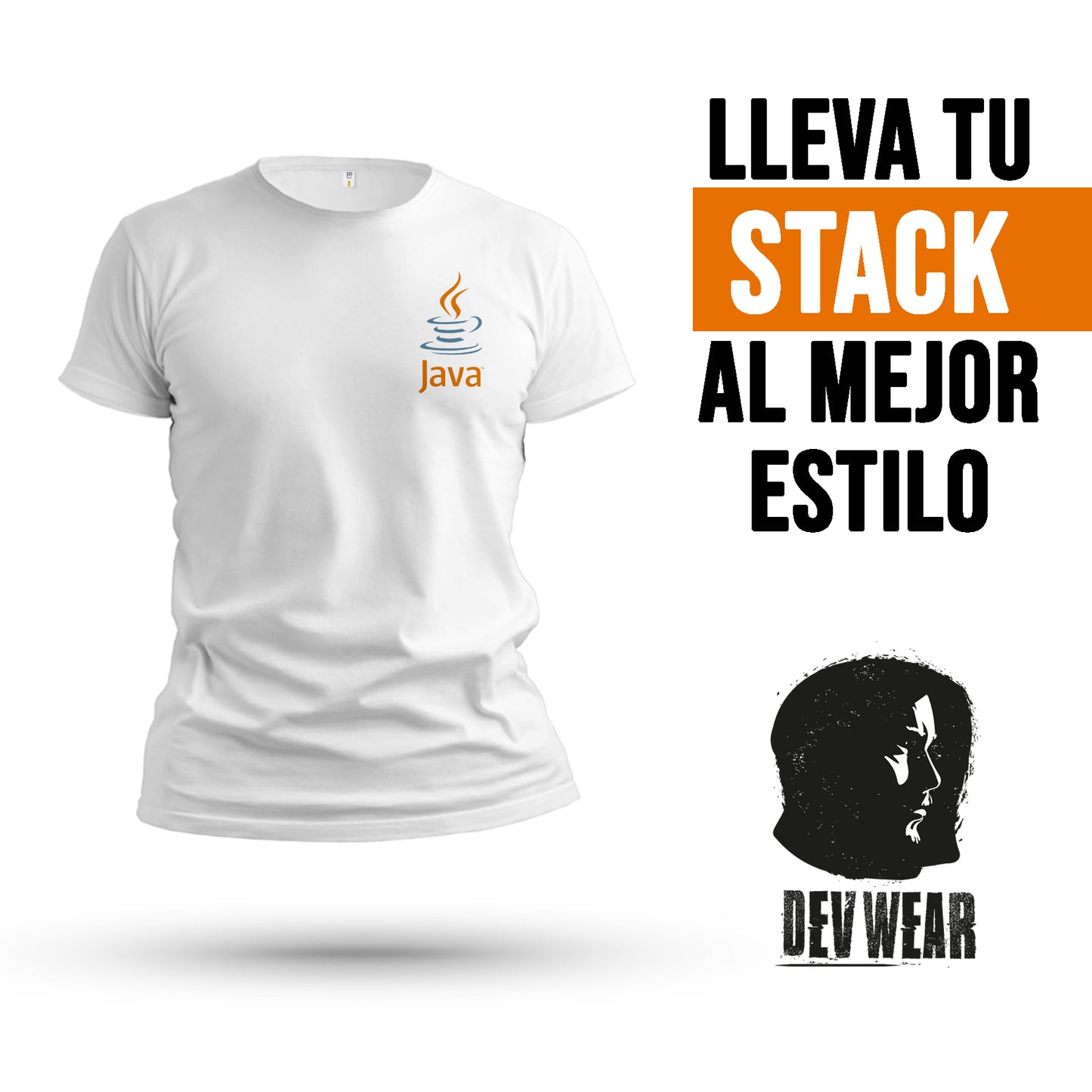 CAMISETA LOGO LAT DEVELOPER JAVA ORANGE
