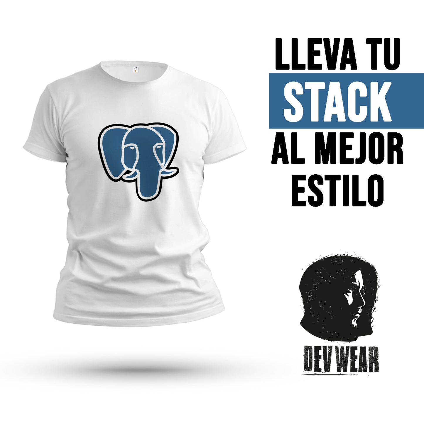 CAMISETA LOGO CENT DEVELOPER PHP ELEPHANT